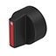 ROTATING KNOB BLACK/RED D18 PLAS